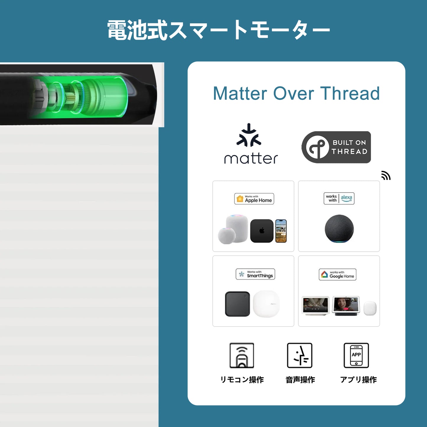 SmartWings 電動式ハニカムスクリーン 完全遮光 ノワ(Nowa)