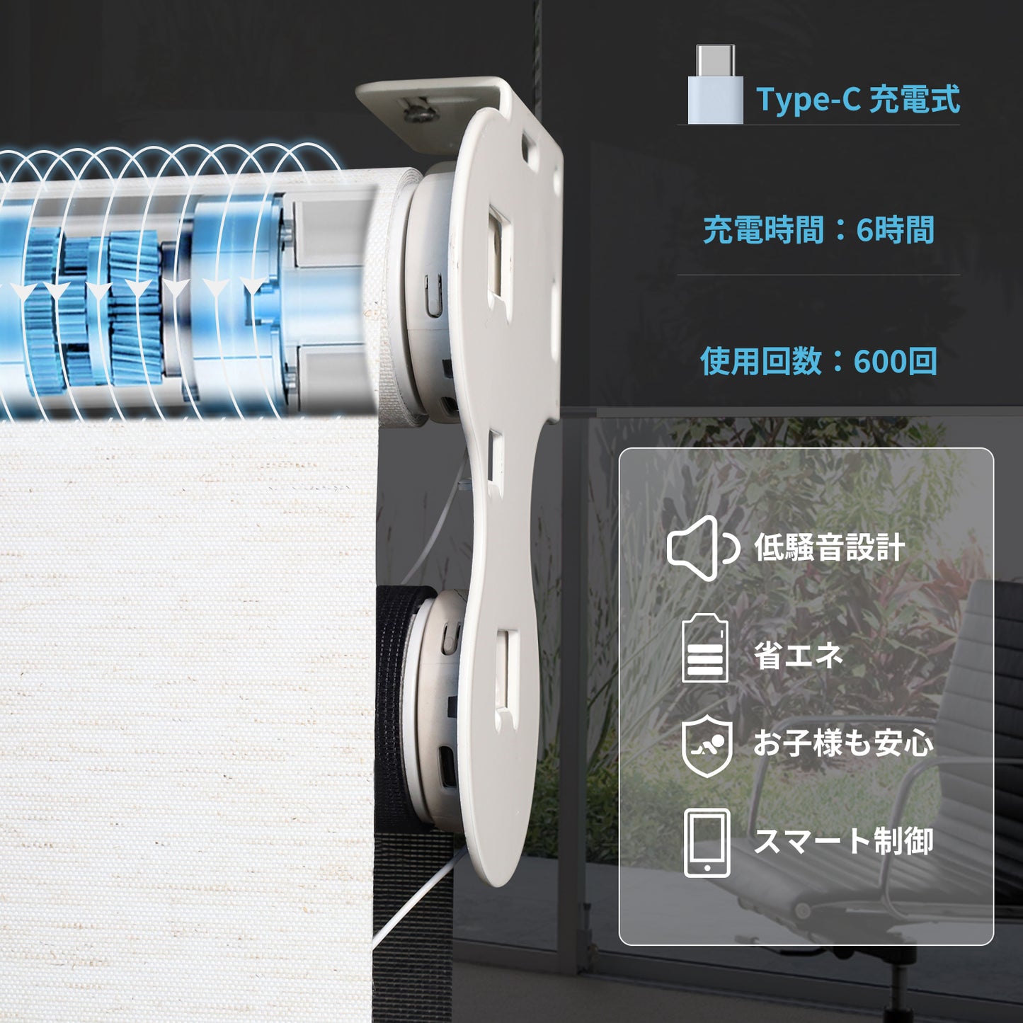 SmartWings電動ダブルロールスクリーン