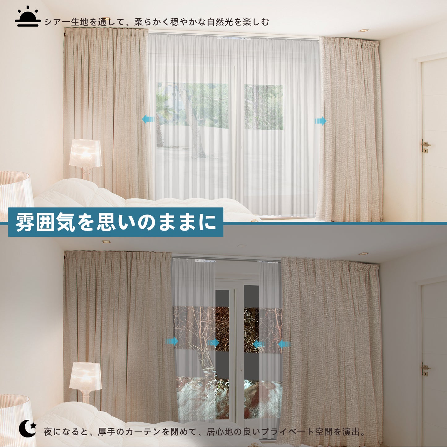 SmartWings 電動二重カーテン