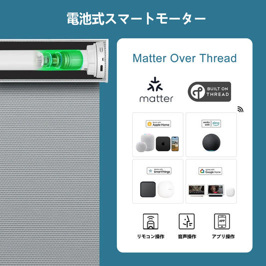 SmartWings 電動式ロールスクリーン サンスクリーン生地 開口率1%/3%/5% アベンタス（Aventus）